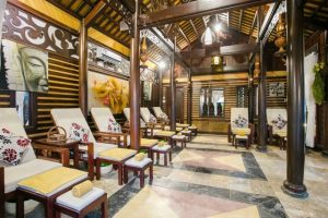 Không gian tiếp khách và thư giãn tại Art Spa Hoi An dành cho khách Vietnamese Head Spa Hoi An.